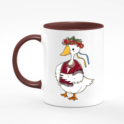 Printed mug "A beautiful Ukrainian goose"