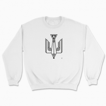 Unisex sweatshirt "Trident falcon. Black monochrome"