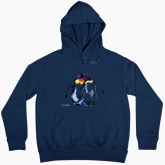 Women hoodie "Emperor penguins in love"