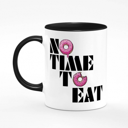 Чашка з принтом "NO TIME TO EAT"