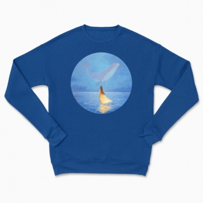 Сhildren's sweatshirt "The Girl in yellow dress and the Whale"