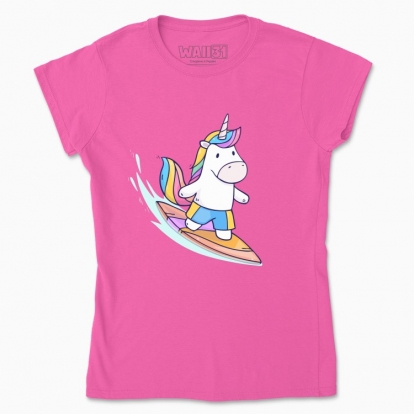 Women's t-shirt "Unicorn Surfer"