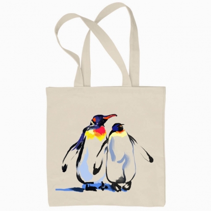 Еко сумка "Імператорські пінгвіни. Символ міцної сім'ї і кохання"