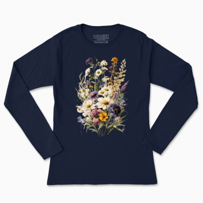 Women's long-sleeved t-shirt "Flowers / Bouquet of wildflowers / Traditional bouquet"