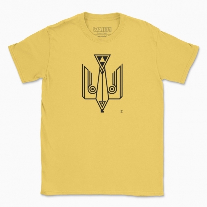 Men's t-shirt "Trident falcon. Black monochrome"
