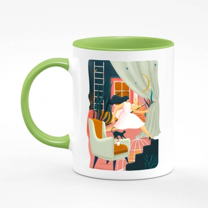Printed mug "The escape girl"