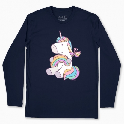 Men's long-sleeved t-shirt "Unicorn with Gingerbread"