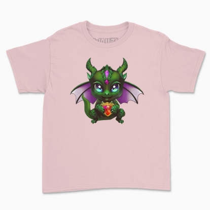 Дитяча футболка "зелений дракончик"