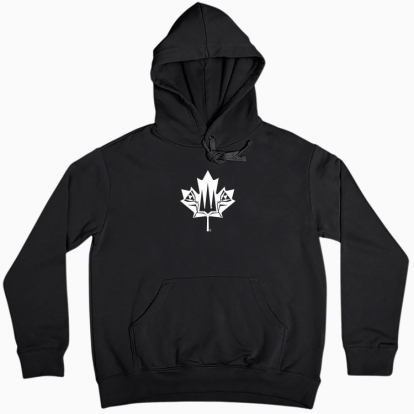 Women hoodie "Canada and Ukraine forever together. (white monochrome)"