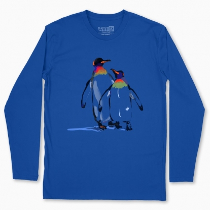 Men's long-sleeved t-shirt "Penguins in love"