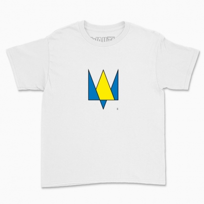 Дитяча футболка "Тризуб мінімалізм (жовтоблакить)"