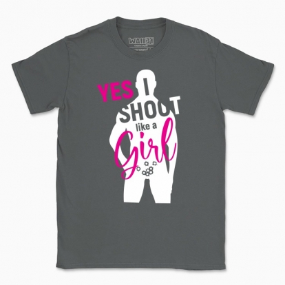 Men's t-shirt "YES! I SHOOT LIKE A GIRL"