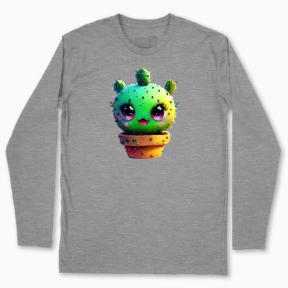 Men's long-sleeved t-shirt "cactus baby glitch"