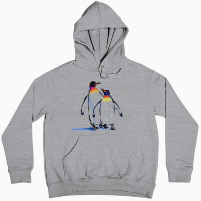 Women hoodie "Penguins in love"