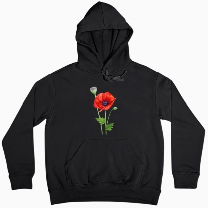 Women hoodie "My flower: poppy"