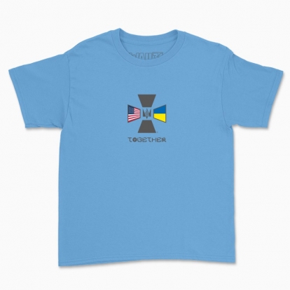 Children's t-shirt "USA and Ukraine together!"