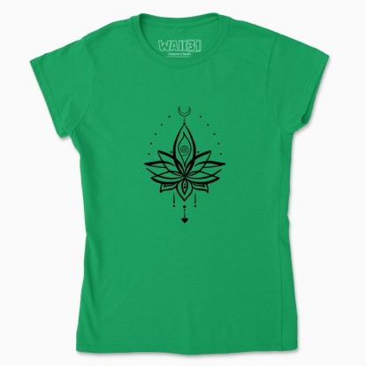 Women's t-shirt "Lotus,tatoo,line art,print"