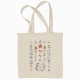 Eco bag "Flowers Minimalism Hygge #3 / Scandinavian style print"