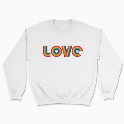 Unisex sweatshirt "LOVE GLBT rainbow"