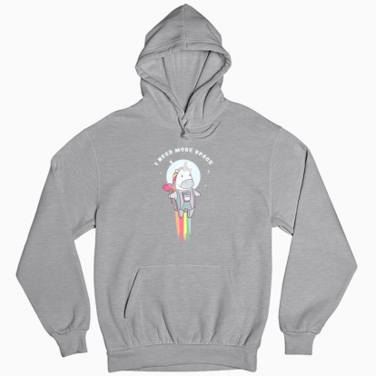 Man's hoodie "Unicorn astronaut"