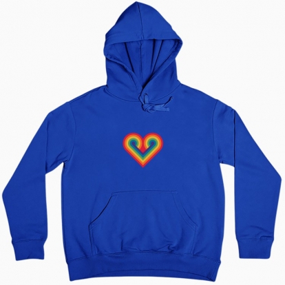 Women hoodie "Heart LGBT rainbow"