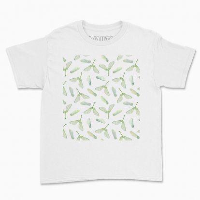 Children's t-shirt "Green maple seeds"