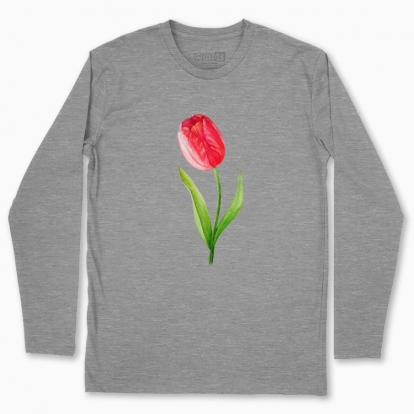 Men's long-sleeved t-shirt "My flower: tulip"