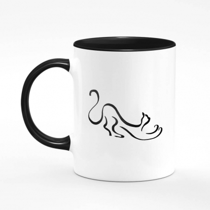 Printed mug "Playful cat"