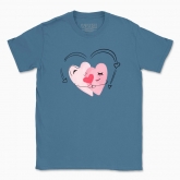Men's t-shirt "couple hearts"
