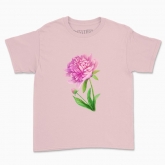 Children's t-shirt "Botany: peony"