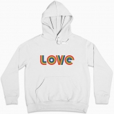 Women hoodie "LOVE GLBT rainbow"