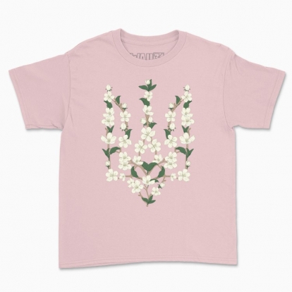 Дитяча футболка "Тризуб з квітів"