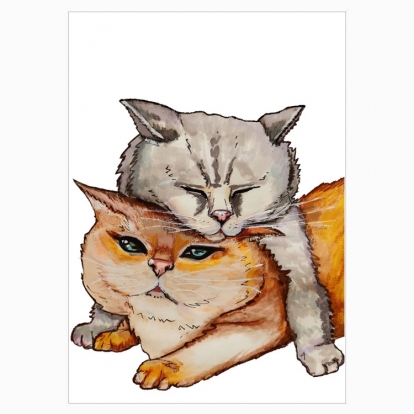 Poster "the couple of cats"