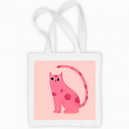 Eco bag "Pink cat"