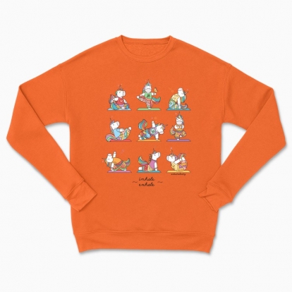 Сhildren's sweatshirt "Yoga poses with Unicorns. Inhale and exhale"