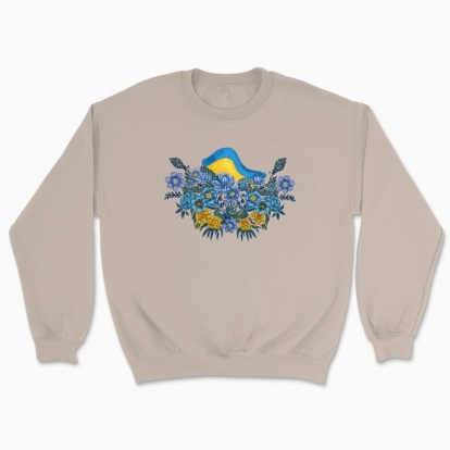 Світшот Unisex "квіти і прапор України"