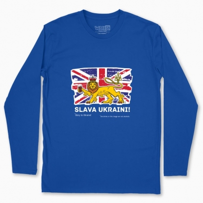 Men's long-sleeved t-shirt "British lion (dark background)"