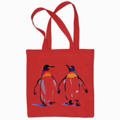 Eco bag "Emperor penguins in love"