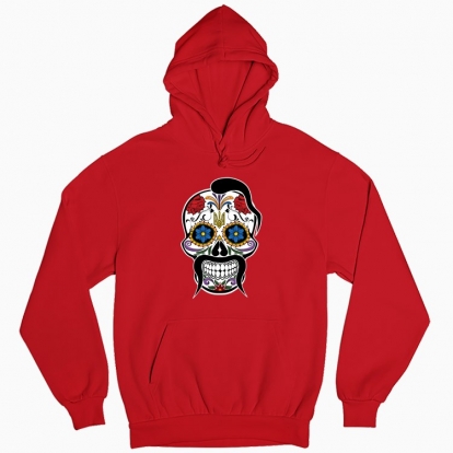 Man's hoodie "Cossack with trident"