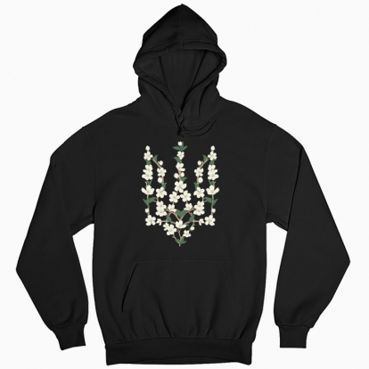 Man's hoodie "Trydent made of flowers"