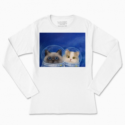 Women's long-sleeved t-shirt "Cosmic cats"