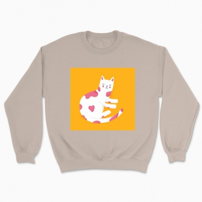Unisex sweatshirt "White cat"