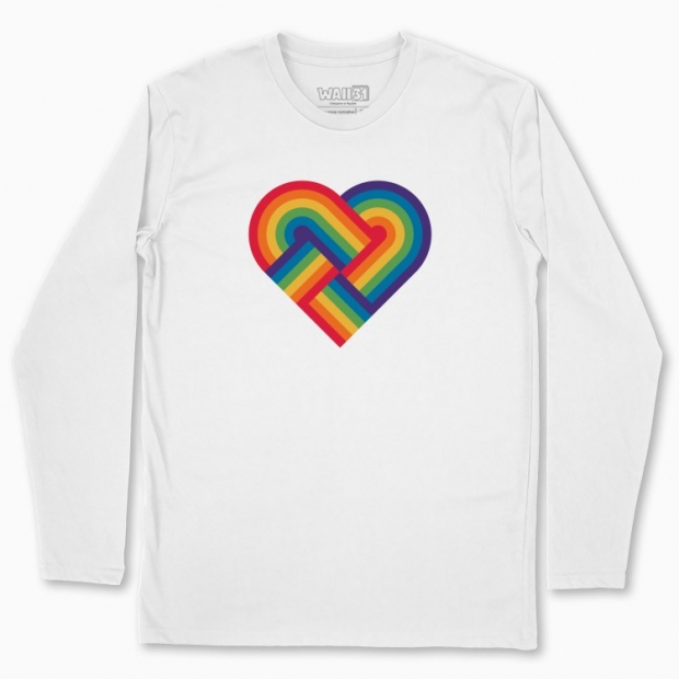 Heart made of two GLBT rainbows - 1