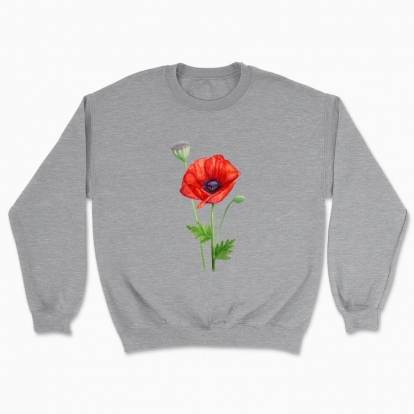 Unisex sweatshirt "My flower: poppy"