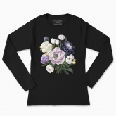Women's long-sleeved t-shirt "A delicate bouquet of Eustoma"