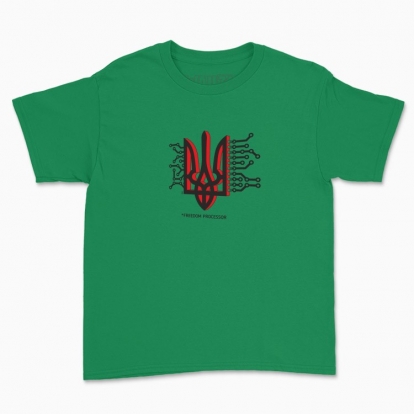 Дитяча футболка "Процесор свободи (червоно-чорний)"