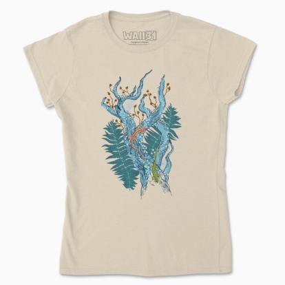 Women's t-shirt "Lizards in the forest thicket"