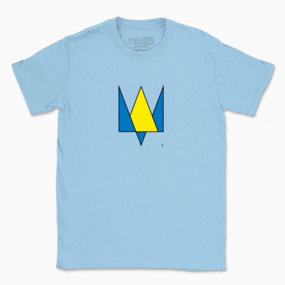 Men's t-shirt "Trident minimalism (yellow-blue)"
