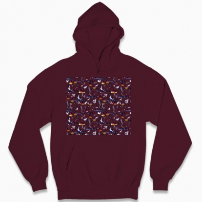 Man's hoodie "Royal penguins. A symbol of family and love"