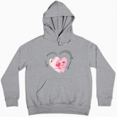 Women hoodie "couple hearts"